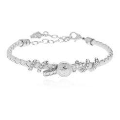 Medusa '95 Crystal Leather Bracelet