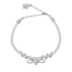 Medusa '95 Crystal Leather Bracelet
