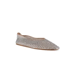 Mesh Crystal Mary Jane Flat