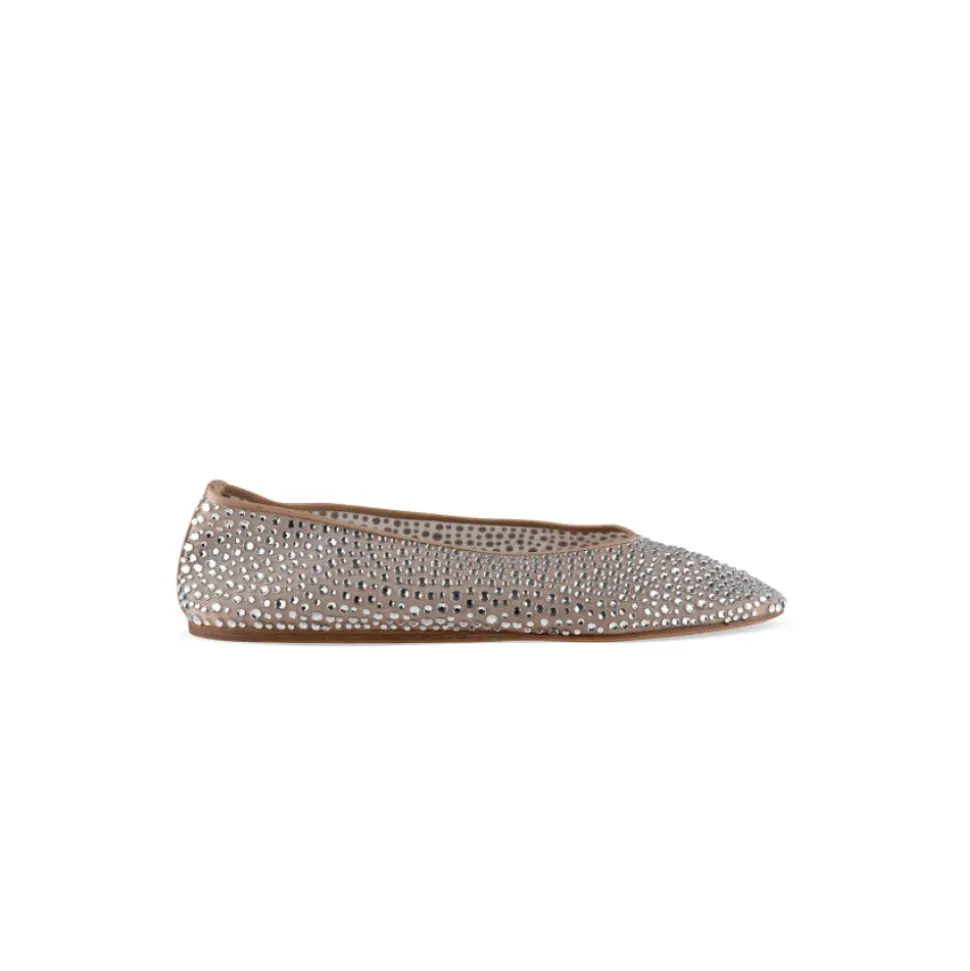 Mesh Crystal Mary Jane Flat