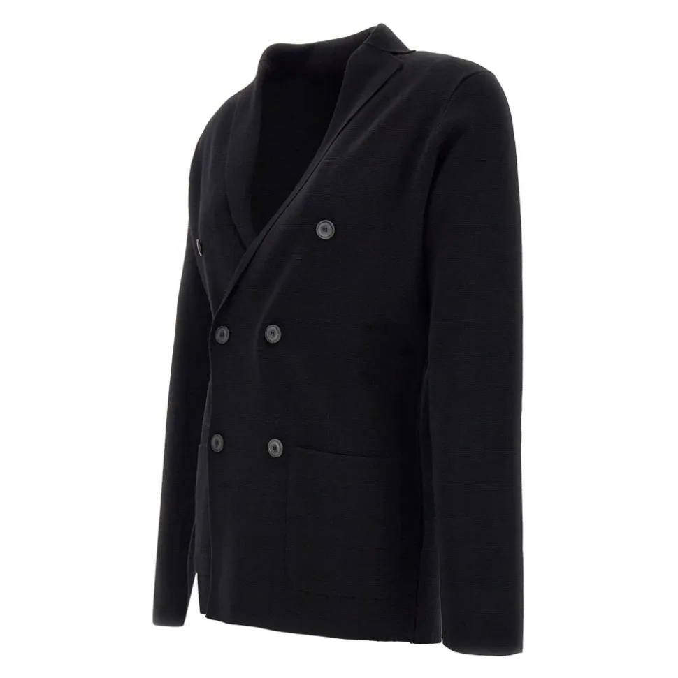Milano Rib Double-Breasted Blazer