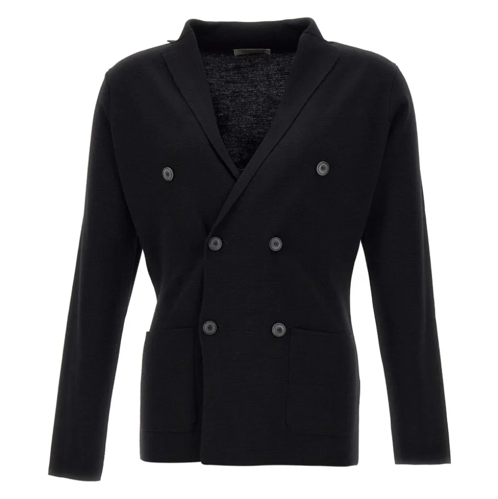 Milano Rib Double-Breasted Blazer