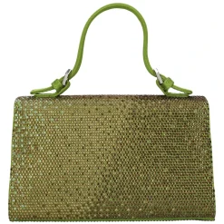 Mini borsa in raso e strass