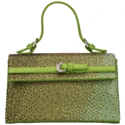 Mini borsa in raso e strass