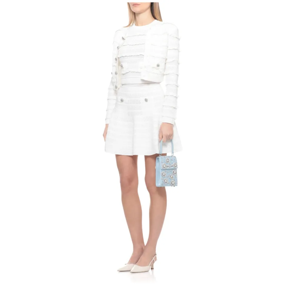 Mini gonna in maglia pointelle