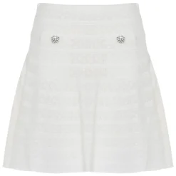 Mini gonna in maglia pointelle