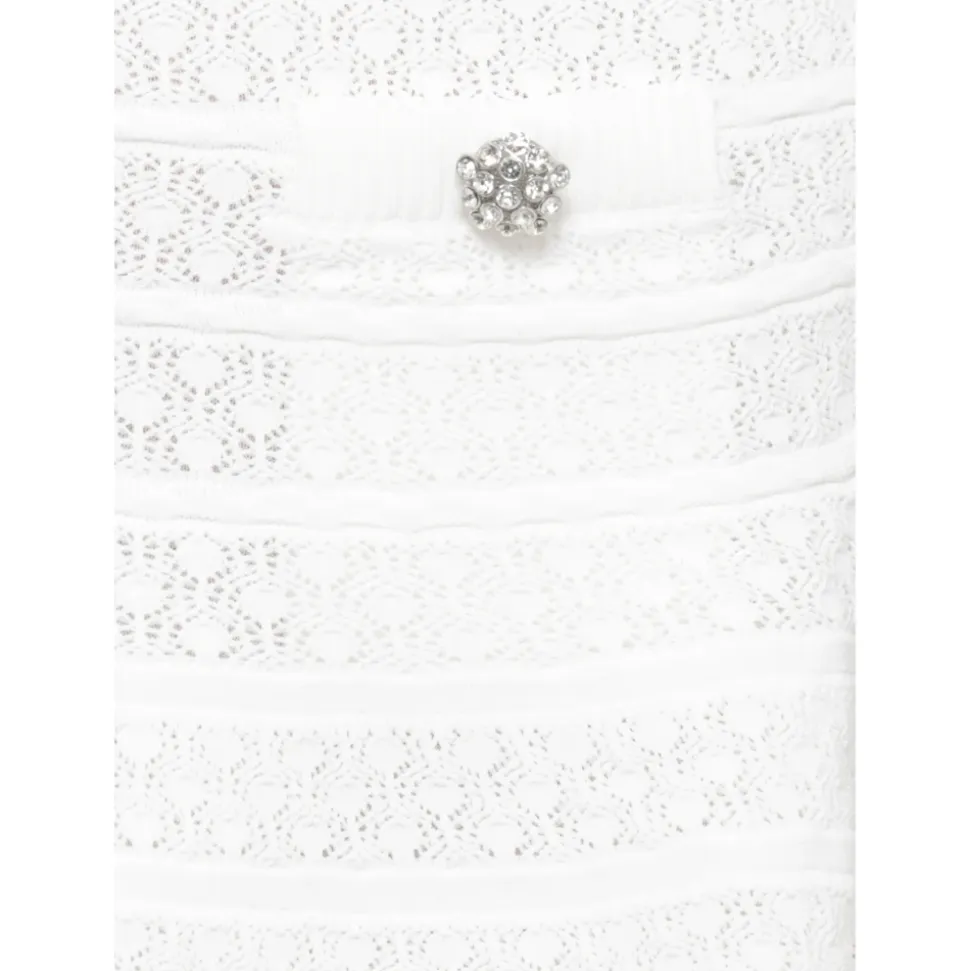 Mini gonna in maglia pointelle