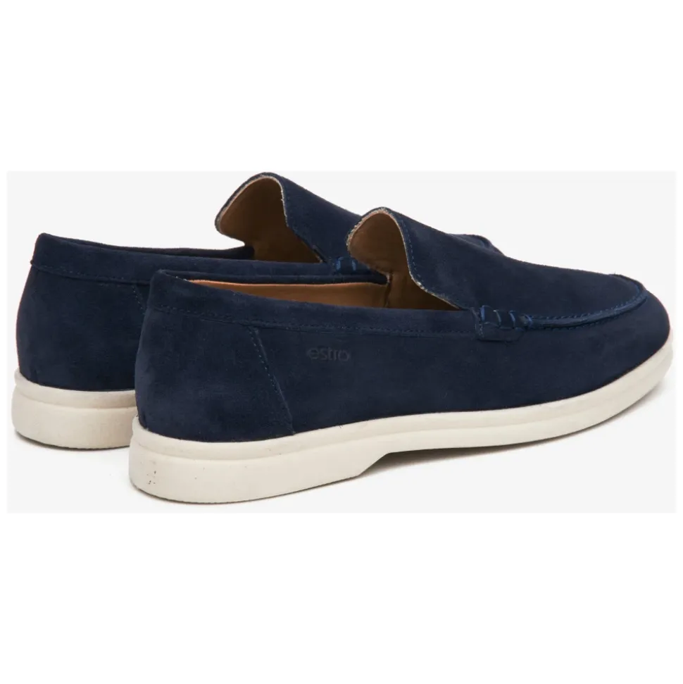 Mocassini in Velluto Blu Navy Naturali da Donna