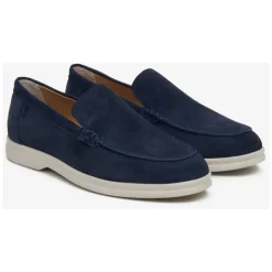 Mocassini in Velluto Blu Navy Naturali da Donna