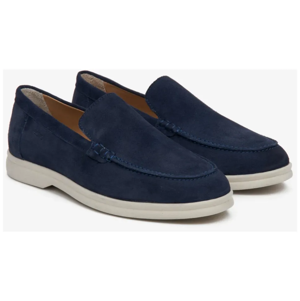 Mocassini in Velluto Blu Navy Naturali da Donna