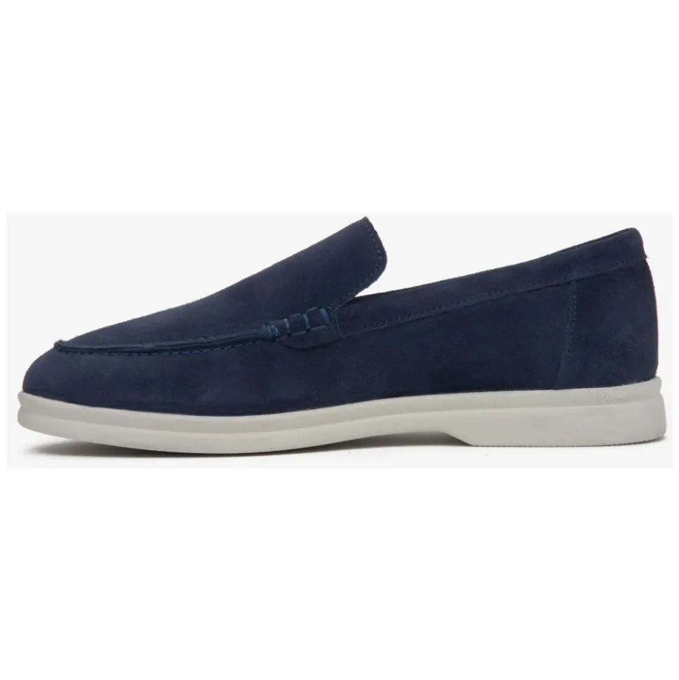 Mocassini in Velluto Blu Navy Naturali da Donna