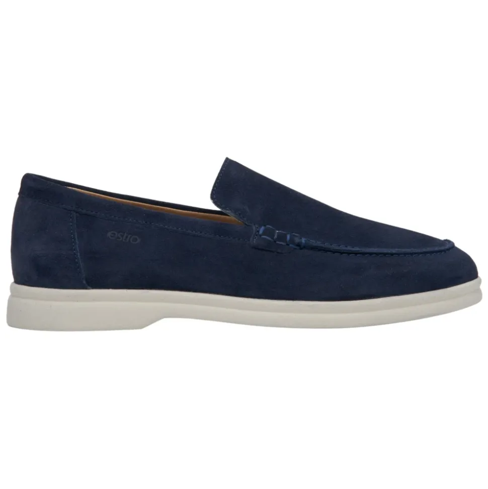 Mocassini in Velluto Blu Navy Naturali da Donna