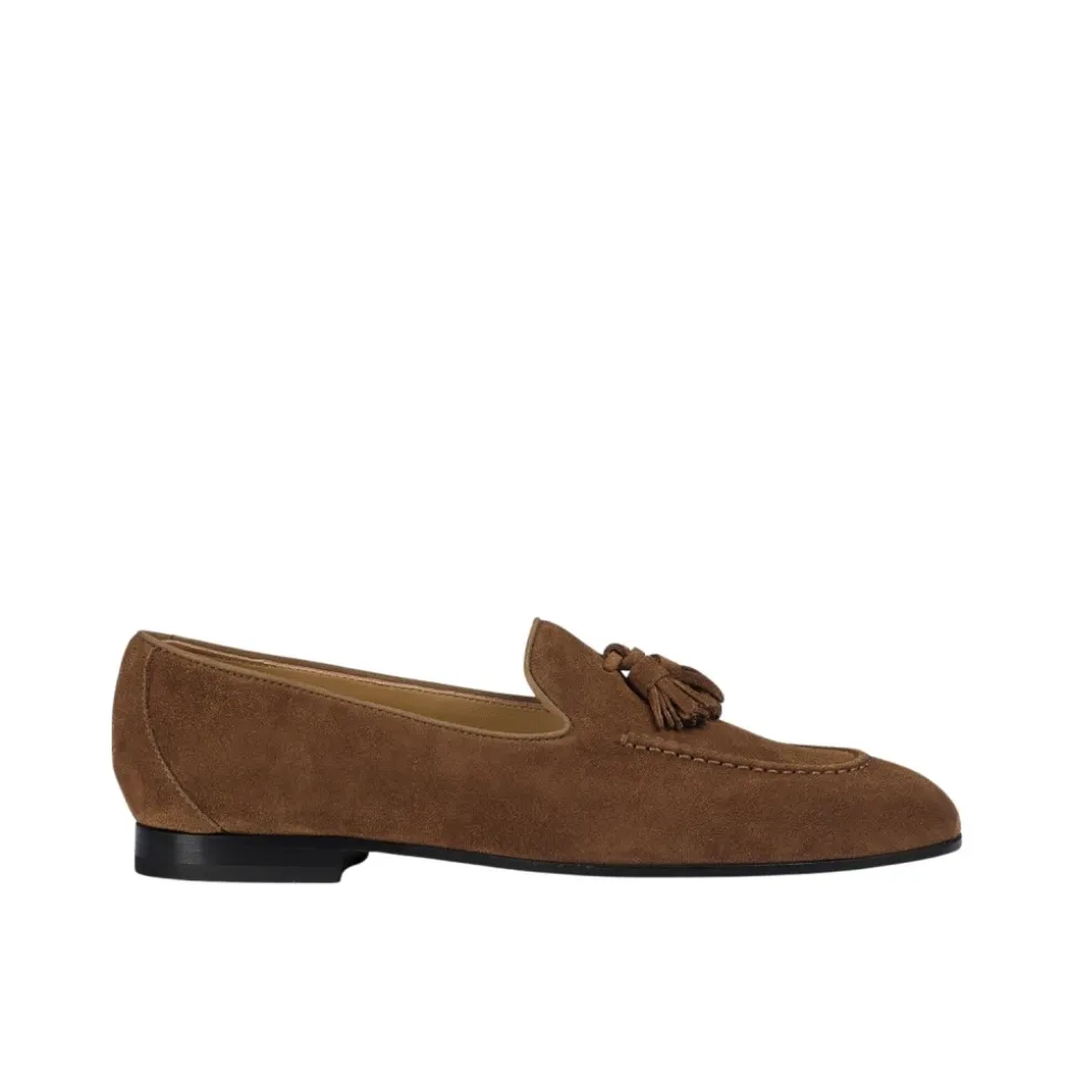 Mocassino in camoscio da donna | marrone