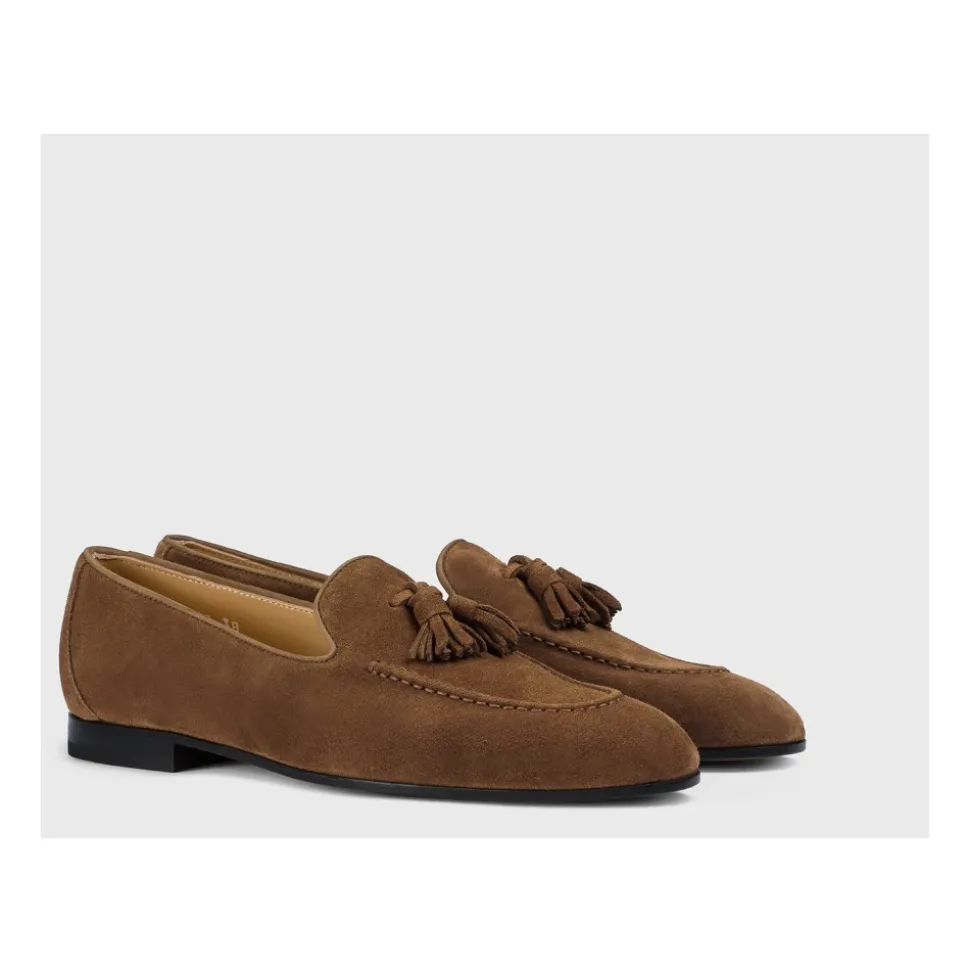 Mocassino in camoscio da donna | marrone