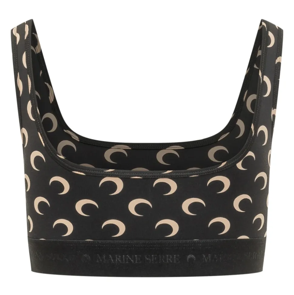 Moon Printed Jersey Sports Bra