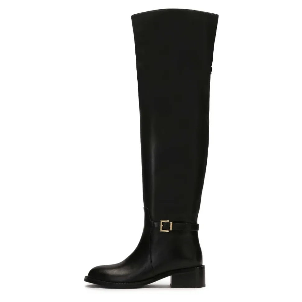 Moschettieri in pelle con tacchi piatti