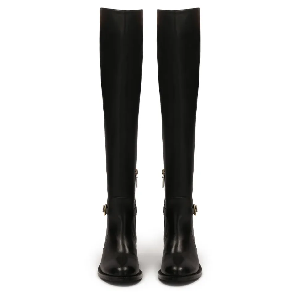 Moschettieri in pelle con tacchi piatti