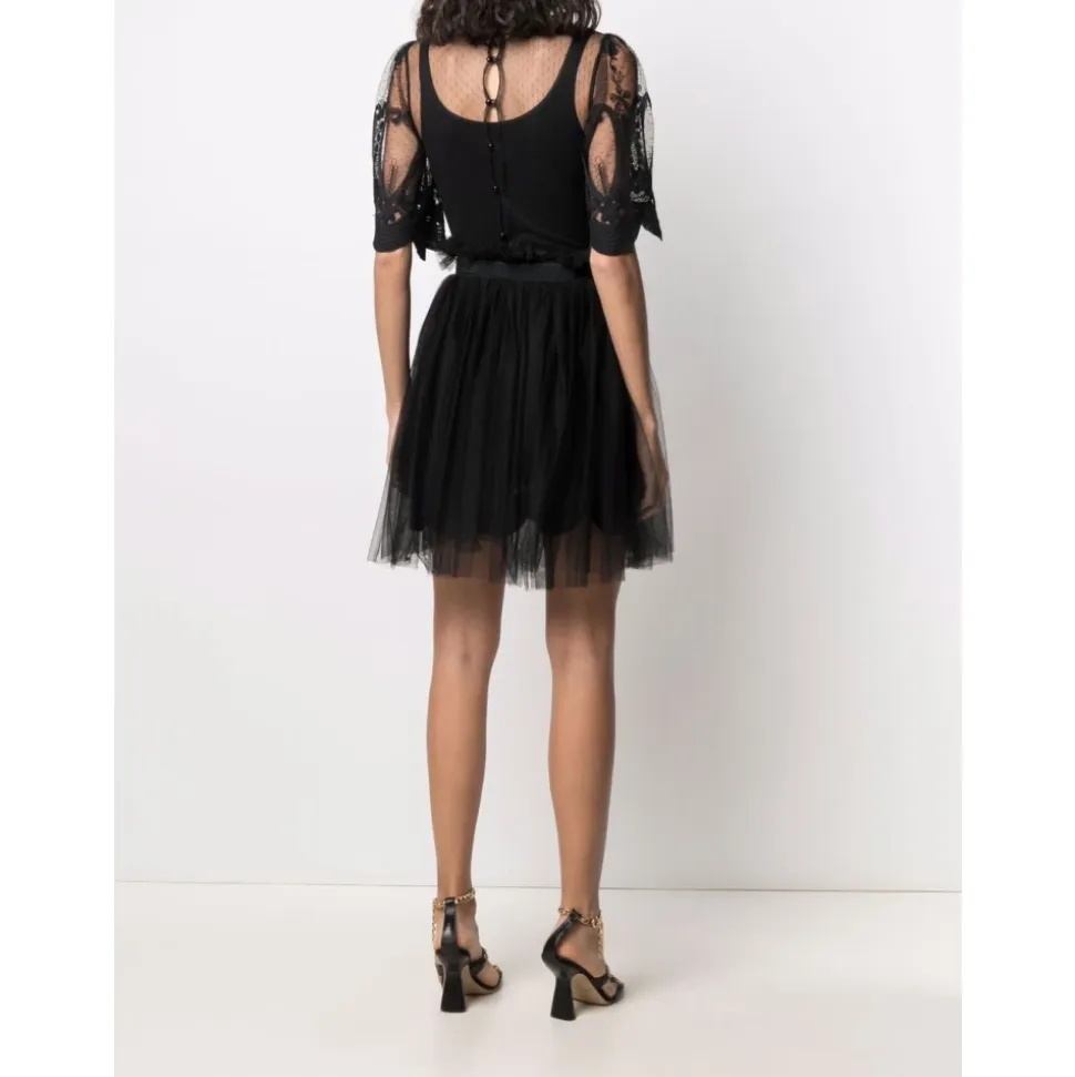 n71 Abito Corto Oro Rosa Pizzo+tulle