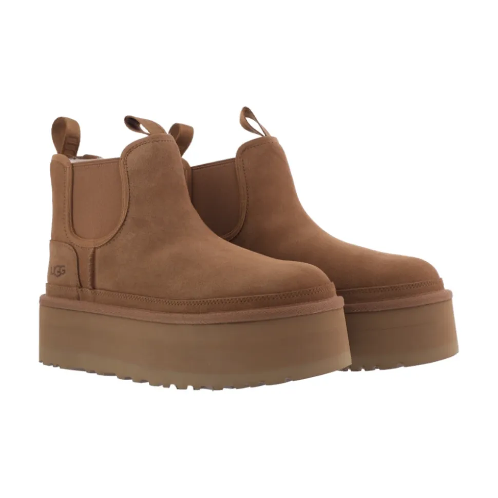 Neumel Platform Chelsea Stivali Chestnut