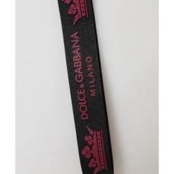 Nylon Nero Borgogna DG Logo Corona Portachiavi