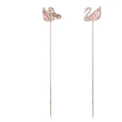 Orecchino Dazzling Swan Pink Roségold 5469990
