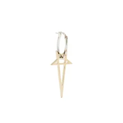 Orecchino Pentagramma Oro/Argento