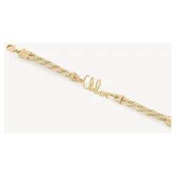 Oro Cotone Viscosa Bracciale Ottone