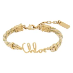 Oro Cotone Viscosa Bracciale Ottone