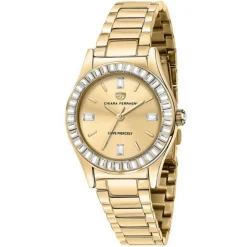 Orologio al quarzo in acciaio inossidabile dorato