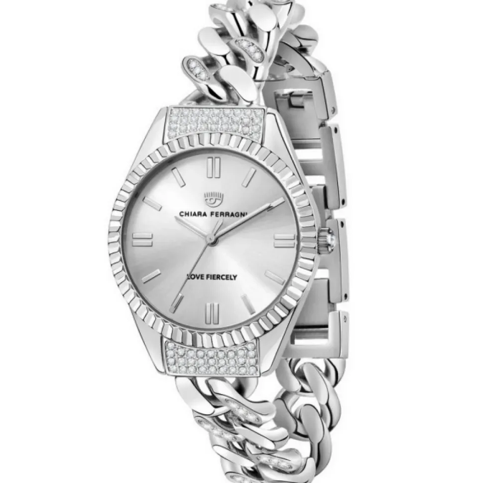 Orologio da donna in acciaio inossidabile color argento
