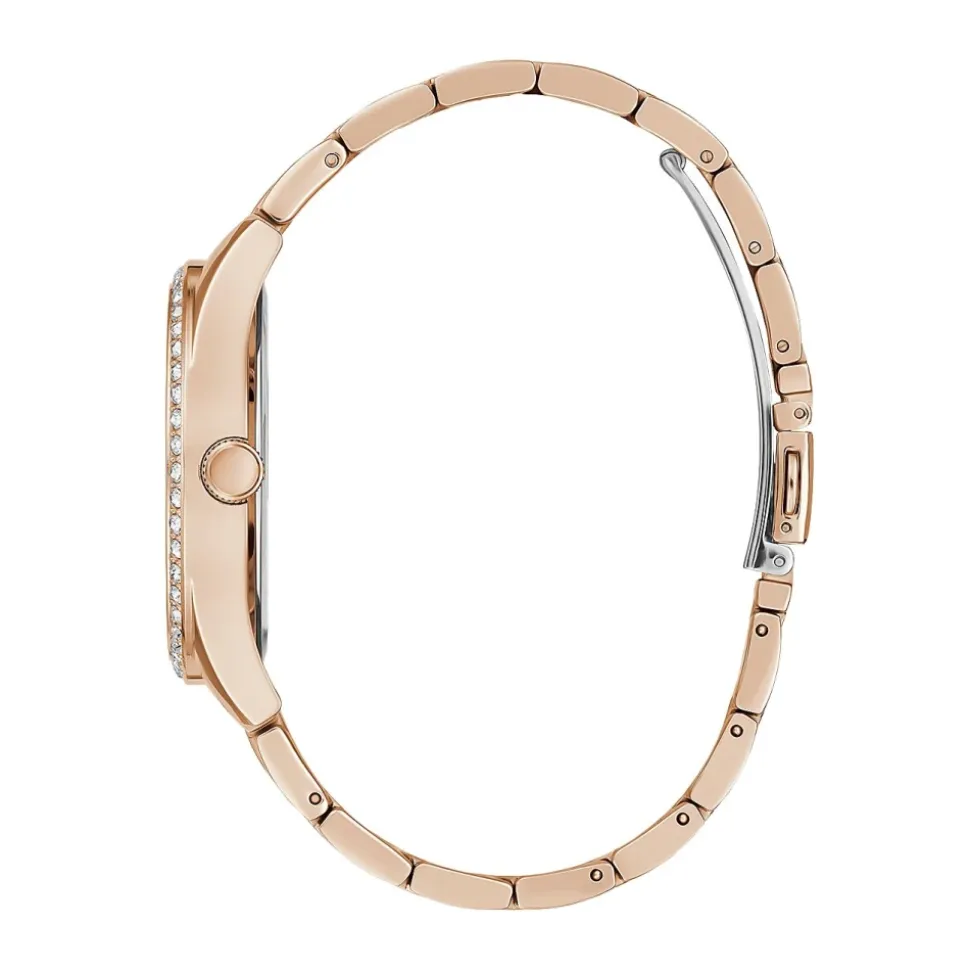 Orologio da polso con bracciale in acciaio inossidabile e quadrante a forma di cuore