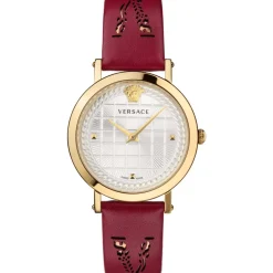 Orologio in Pelle Medusa Chain Rosso