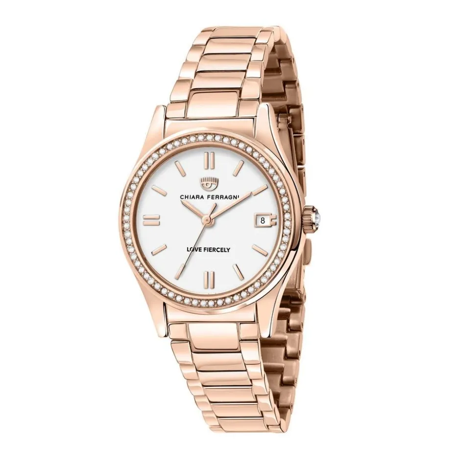 Orologio Multicolor in Acciaio Inossidabile Rosa Bianco