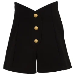Pantaloncini a vita alta con bottoni decorativi