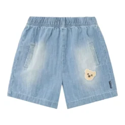 Pantaloncini con applicazione orso