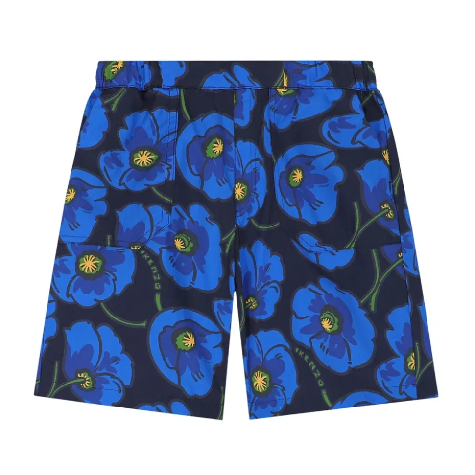 Pantaloncini di Cotone con Stampa Floreale