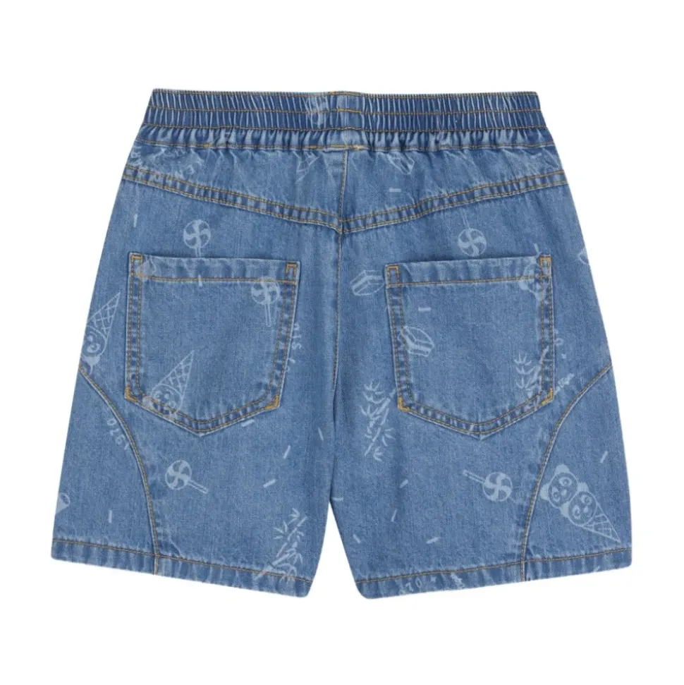 Pantaloncini di jeans stampati