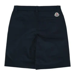 Pantaloncini Logo in Gabardine di Cotone