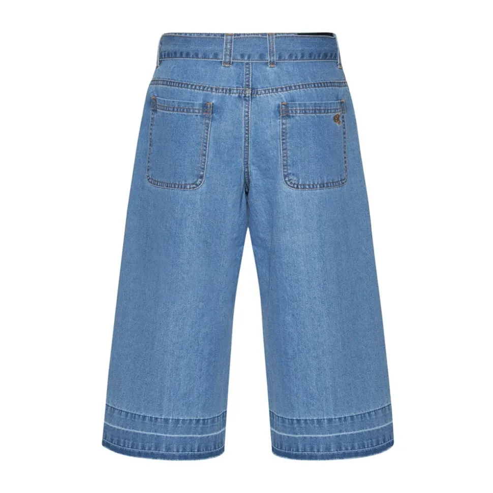 Pantalone cropped con cintura integrata