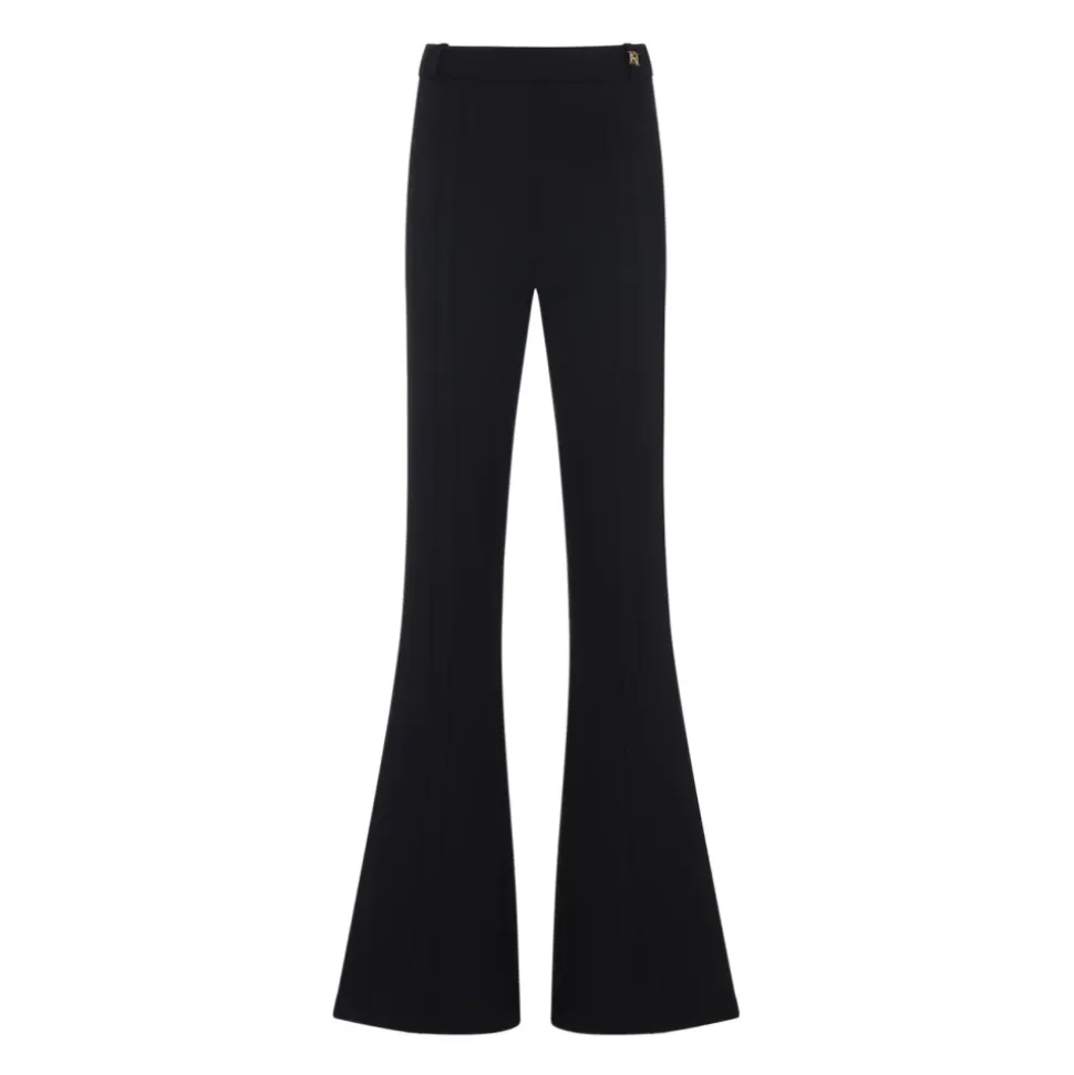 Pantaloni a doppio strato in crêpe stretch