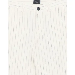 Pantaloni a gamba dritta gessati