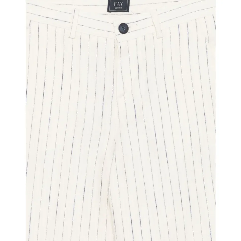 Pantaloni a gamba dritta gessati