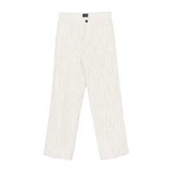 Pantaloni a gamba dritta gessati