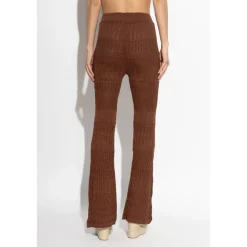Pantaloni a gamba dritta traforati