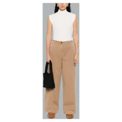 Pantaloni ampi in cotone