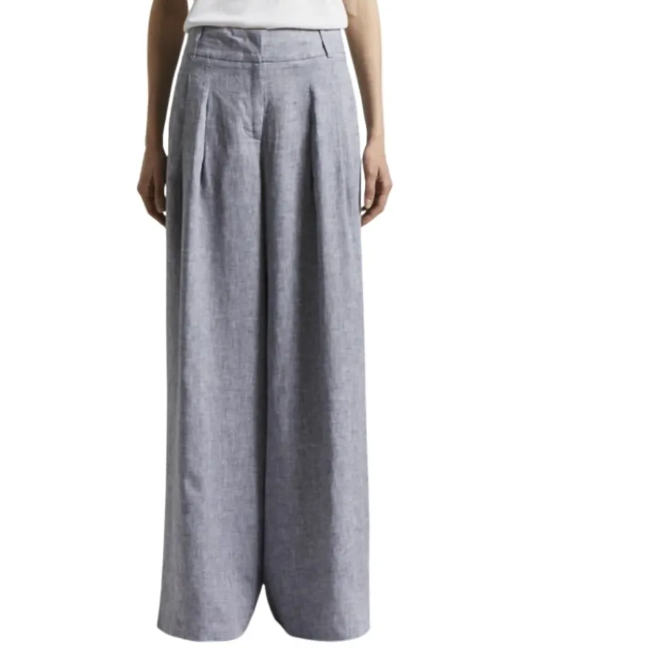 Pantaloni ampi in lino