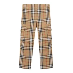 Pantaloni Bambini Vintage Check Beige