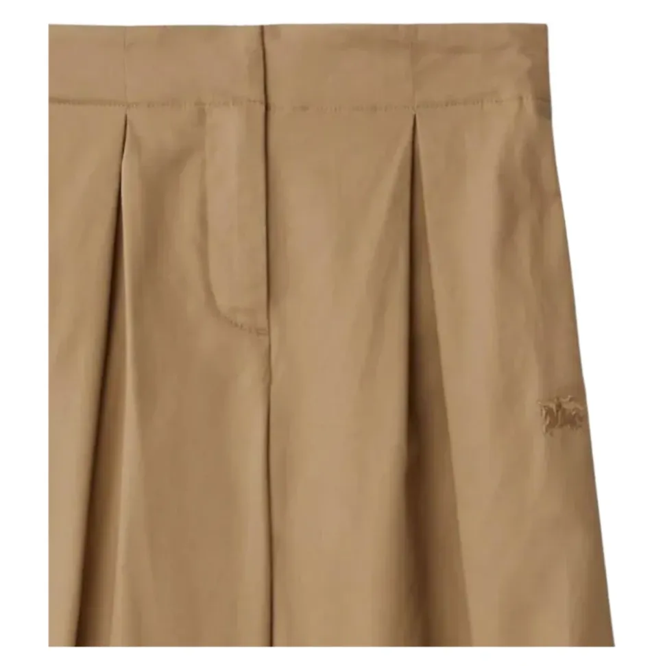 Pantaloni Beige con Logo per Bambini in Cotone