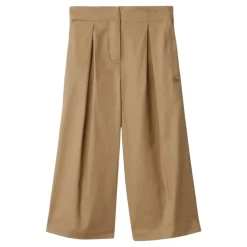Pantaloni Beige con Logo per Bambini in Cotone