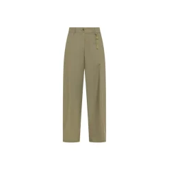 Pantaloni Carrot Fit in Popeline Stretch